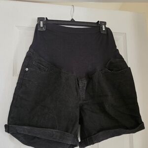Old Navy Black Maternity Waist Shorts Women's Size Large/10